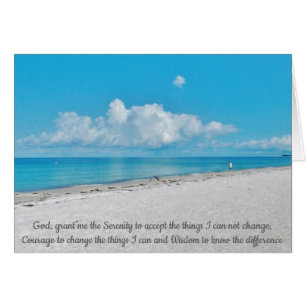 Serenity Prayer Beachscape Hälsningskort