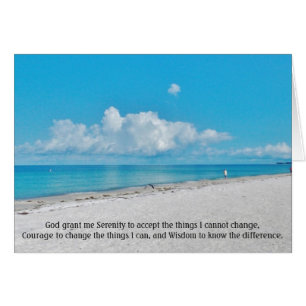 Serenity Prayer Beachscape Hälsningskort