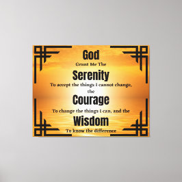 Serenity Prayer Biblical Dikt Canvas Art