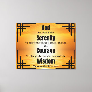 Serenity Prayer Biblical Dikt Canvas Art