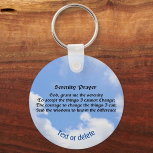 Serenity Prayer Blå himmel inspirational Nyckelring