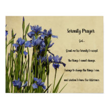 Serenity Prayer Blå Iris Blommor