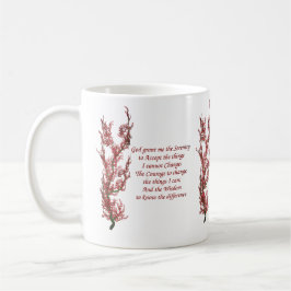 Serenity Prayer Blommar Träd inspirational Kaffemugg
