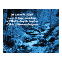 Serenity Prayer Blue Flowing Brook - inspiration