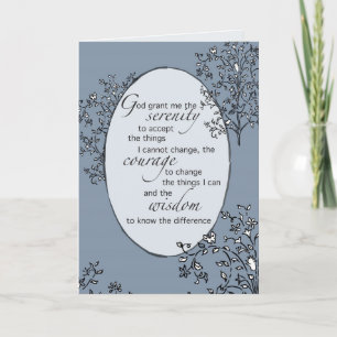 Serenity Prayer Blue Kort