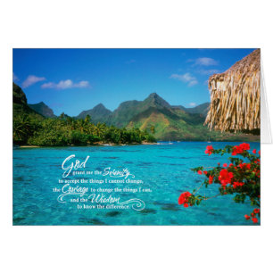 Serenity Prayer & Bora Bora Hälsningskort