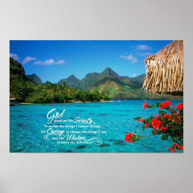 Serenity Prayer & Bora Bora Poster (Framsidan)