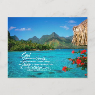 Serenity Prayer & Bora Bora Vykort