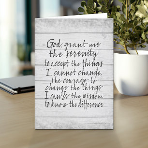 Serenity Prayer - Bounderkalligrafiskript Modern Kort
