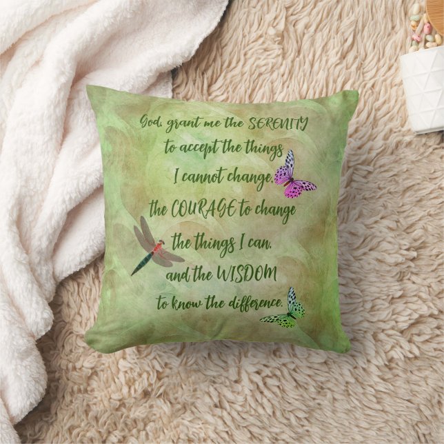 Serenity Prayer Butterfly-inspiration Kudde (Filt)