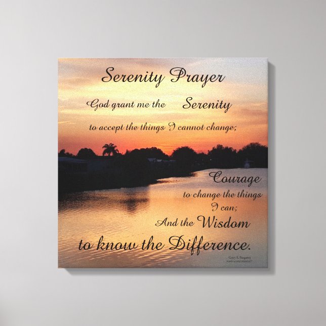 SERENITY PRAYER CANVASTRYCK (Framsida)