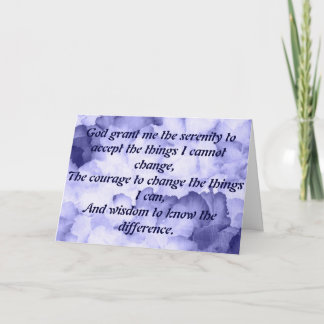 Serenity Prayer Card för att återställa AA NA Kort