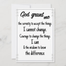 Serenity Prayer Card Julkort