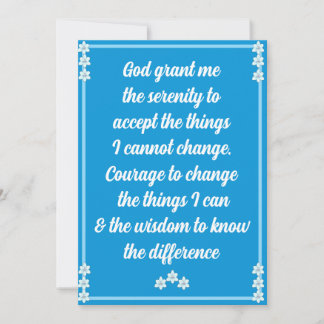 Serenity Prayer Card Julkort