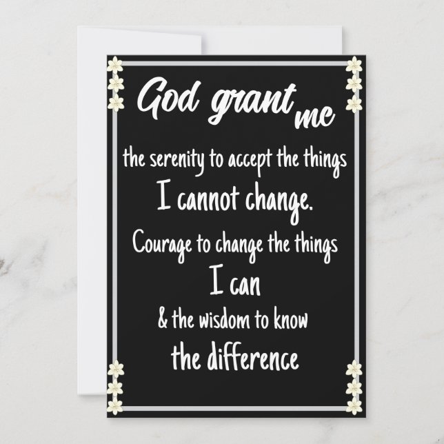 Serenity Prayer Card Julkort (Framsida)