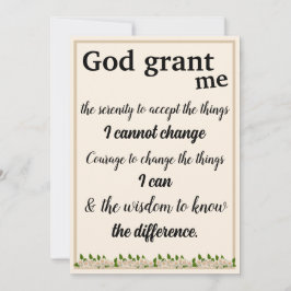 Serenity Prayer Card Julkort