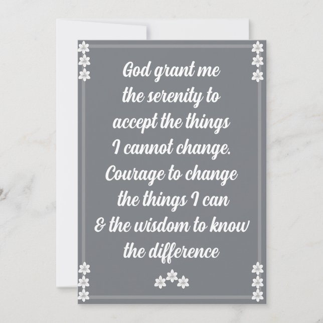Serenity Prayer Card Julkort (Framsida)