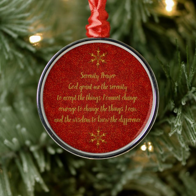 Serenity Prayer Ceramic Ornament (Träd)