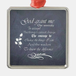 Serenity Prayer Chalkboard-gåvor Julgransprydnad Metall