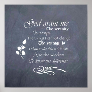 Serenity Prayer chalkboard poster bild - retro