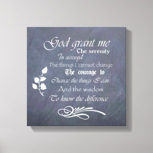 Serenity Prayer chalkboard Wall Art, välj storlek Canvastryck