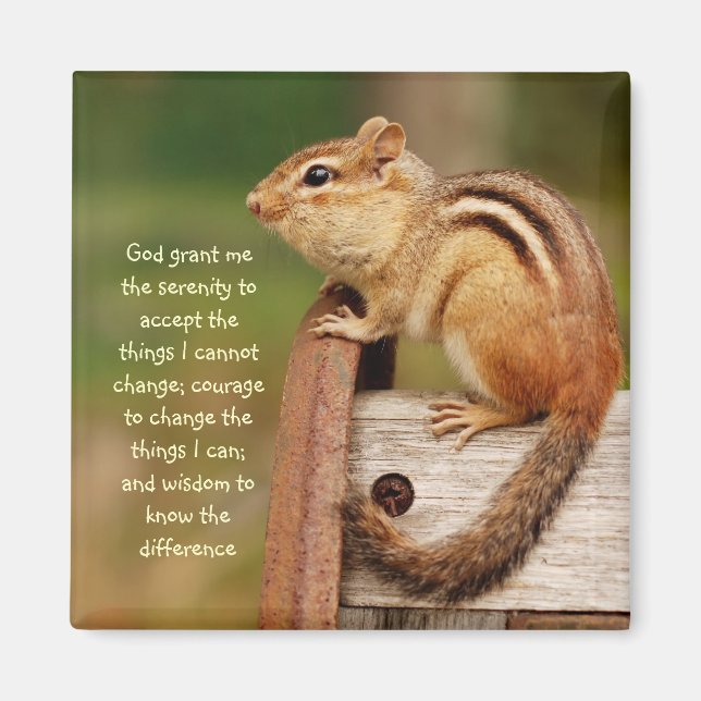 Serenity Prayer Chipmunk Magnet (Framsidan)