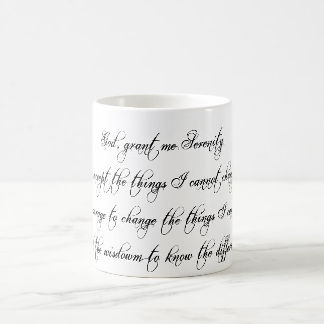 Serenity Prayer Coffee Mugg (Center)