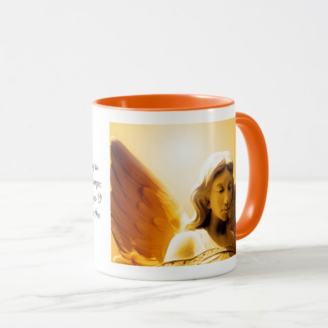 Serenity Prayer Colorful Yellow Gold Orange Angel Mugg (Framsida höger)