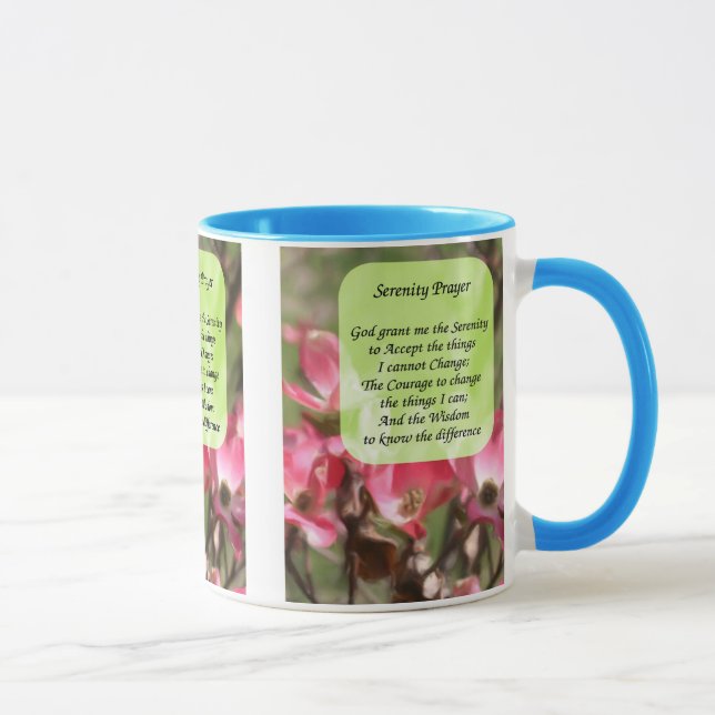 Serenity Prayer Dogwood Flowers Motivational Mugg (Höger)