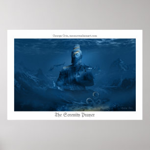 Serenity Prayer eller Tranquilitet Meditation Poster