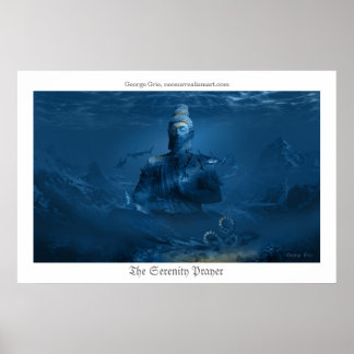 Serenity Prayer eller Tranquilitet Meditation Poster