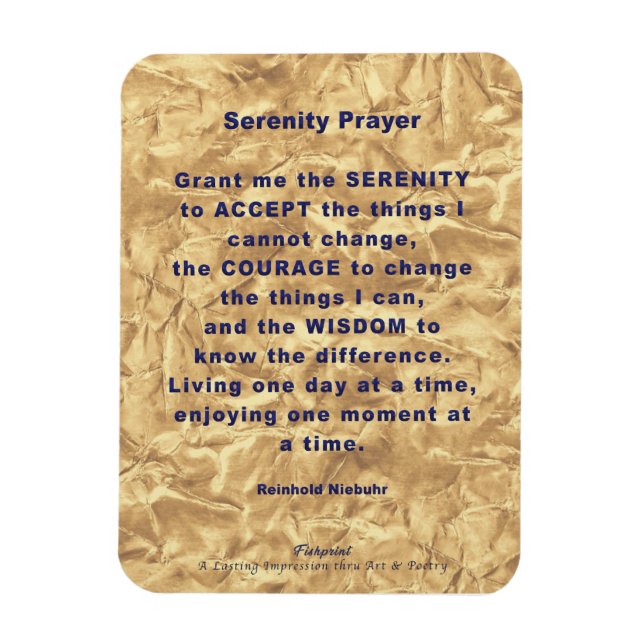 Serenity Prayer Flexible Photo Magnet (Vertikal)
