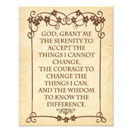 SERENITY PRAYER FOTOTRYCK