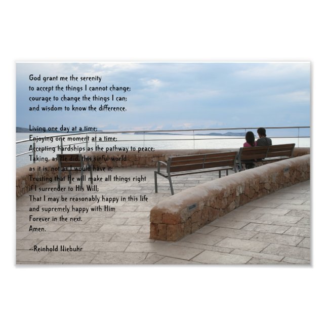 Serenity Prayer Fototryck (Framsidan)