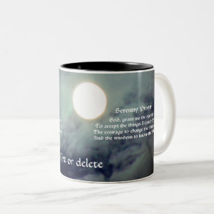 Serenity Prayer Full Moon Inspirational Två-Tonad Mugg
