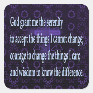 Serenity Prayer Fyrkantigt Klistermärke