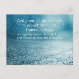 Serenity Prayer - Gata med regnfotografi Vykort