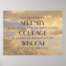 Serenity Prayer Glowing Himlar Poster