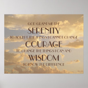 Serenity Prayer Glowing Himlar Poster