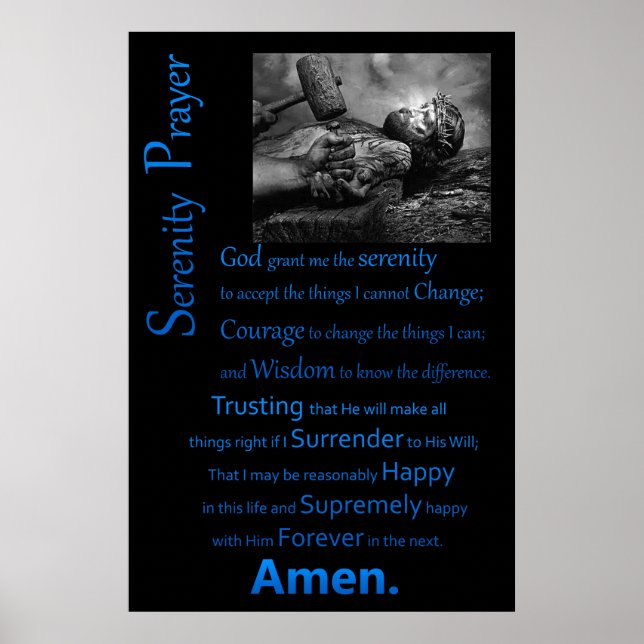 Serenity Prayer Hammer Poster (Framsidan)