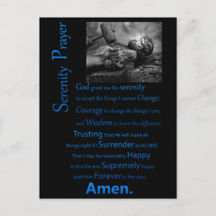 Serenity Prayer Hammer Vykort