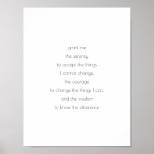 Serenity Prayer, HP-neutralten, Gud nämnde inte Poster