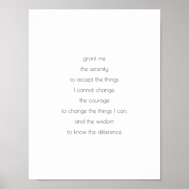 Serenity Prayer, HP-neutralten, Gud nämnde inte Poster (Framsidan)