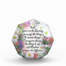 Serenity Prayer i Blommigt Bouquet Design