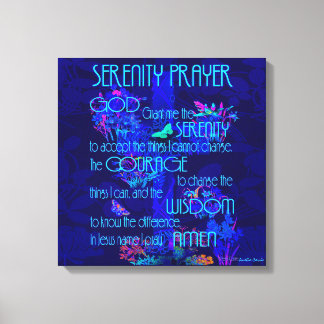Serenity Prayer i Blue Canvastryck