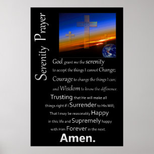 Serenity Prayer i rymden Poster