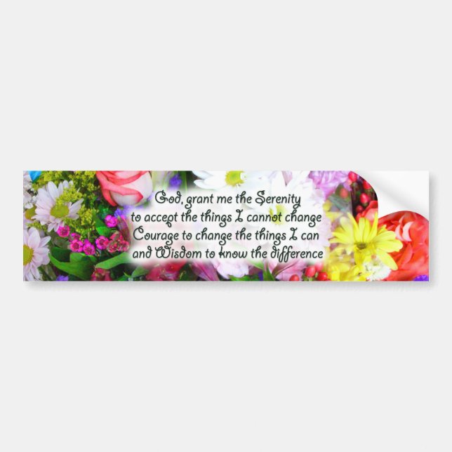 Serenity Prayer-inspiration i Bouquet-design Bildekal (Framsidan)