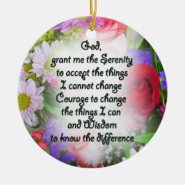 Serenity Prayer-inspiration i Bouquet Design Meta Julgransprydnad Keramik