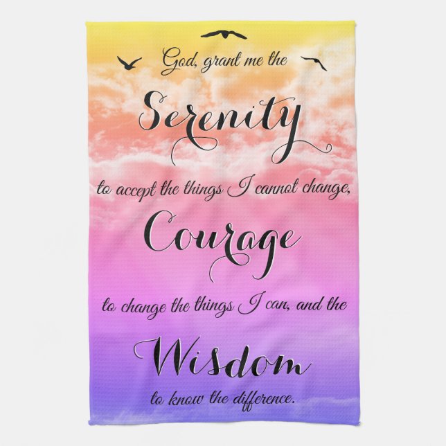 Serenity Prayer Inspirational Kitchen Towel Kökshandduk (Vertikal)