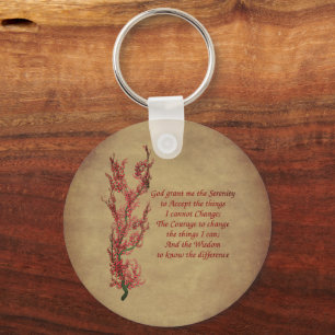Serenity Prayer inspirationsoffert Nyckelring